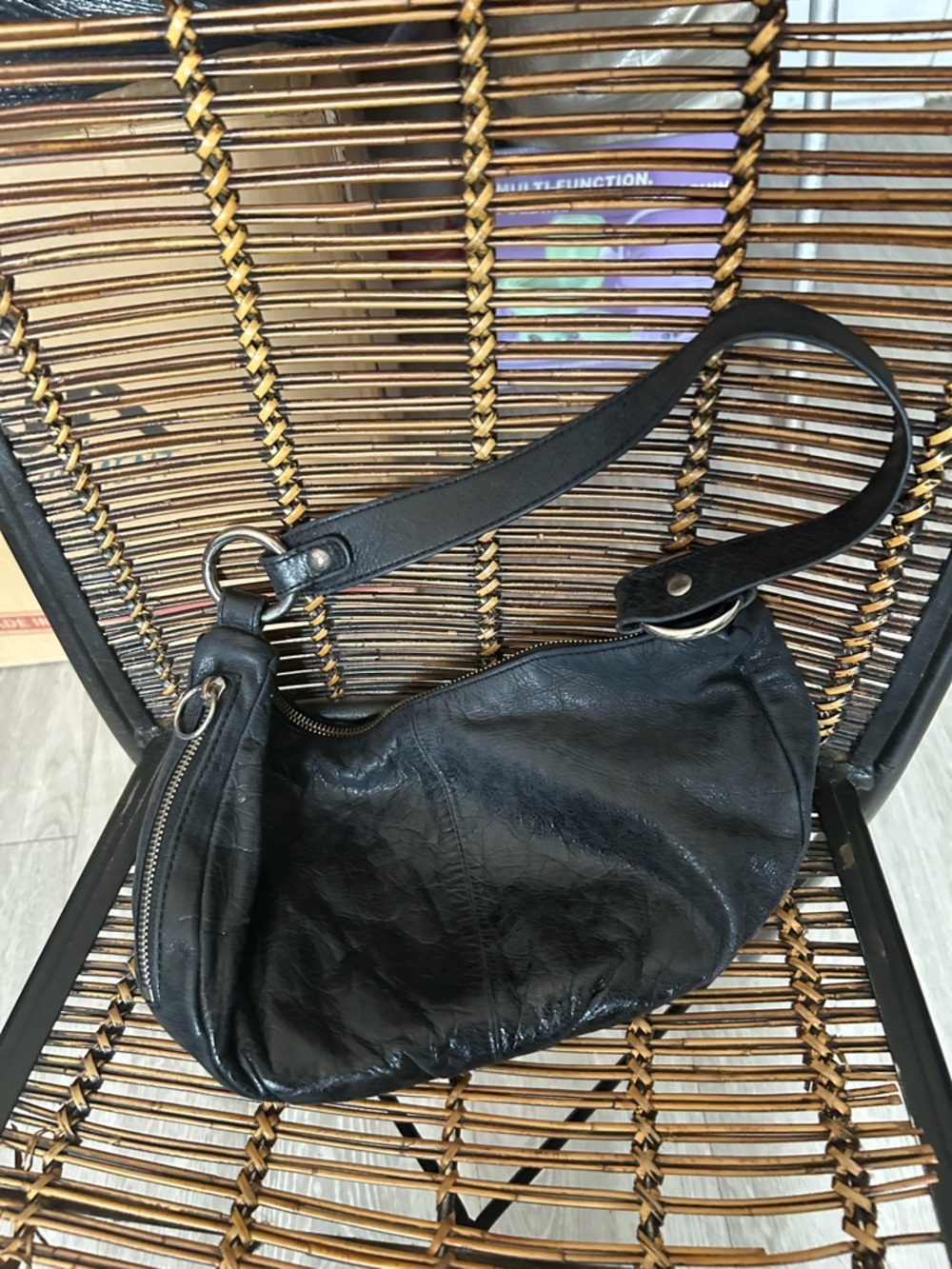 Hobo International Nash Leather Crossbody Bag Black Zipper